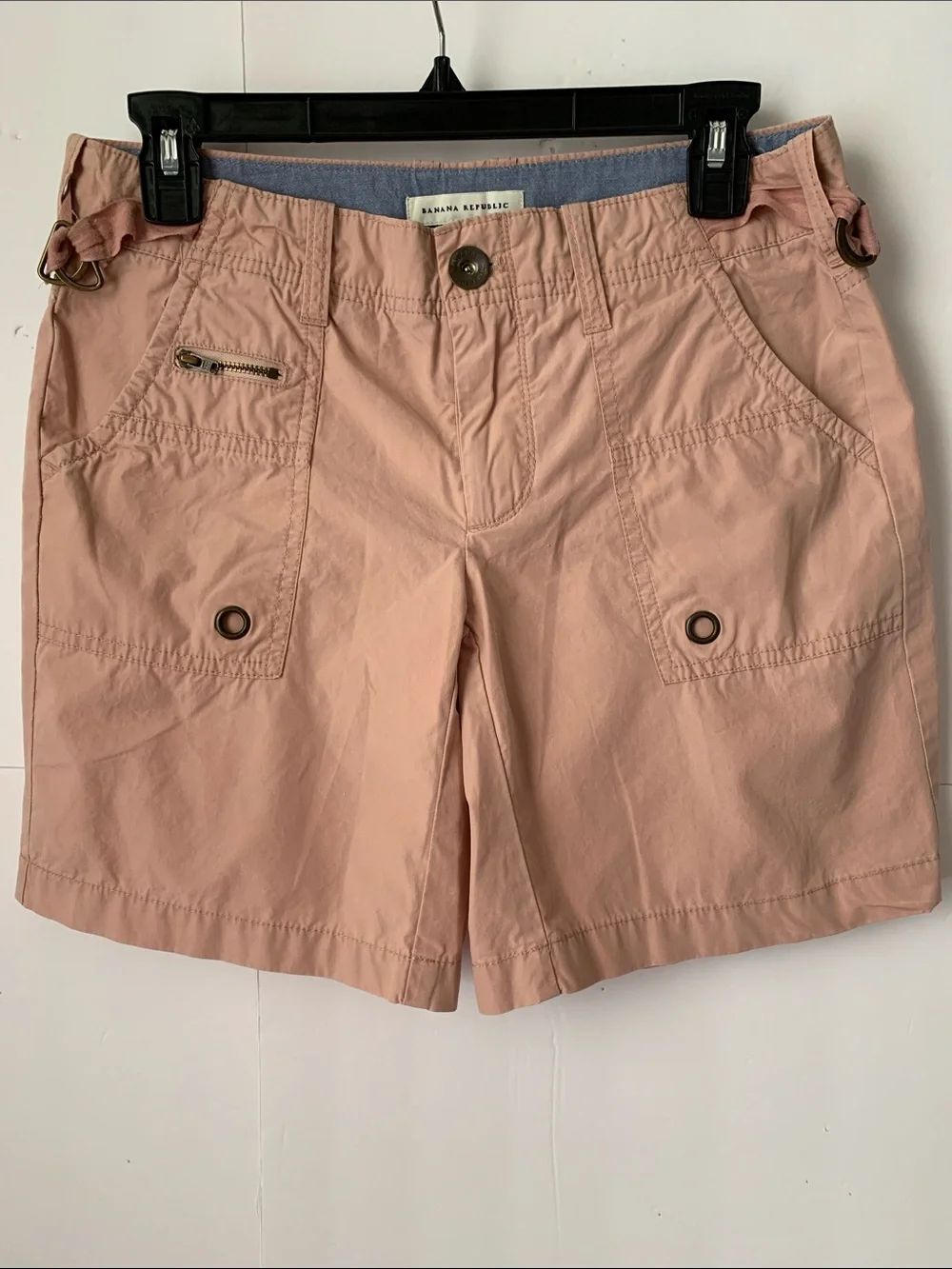 Banana Republic Peach Cargo Bermuda Women Shorts Size 2